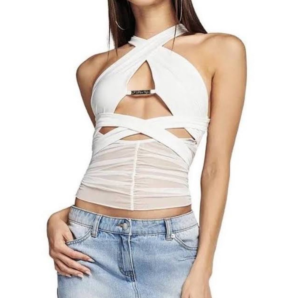 I.AM.GIA White Strappy Top